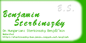 benjamin sterbinszky business card